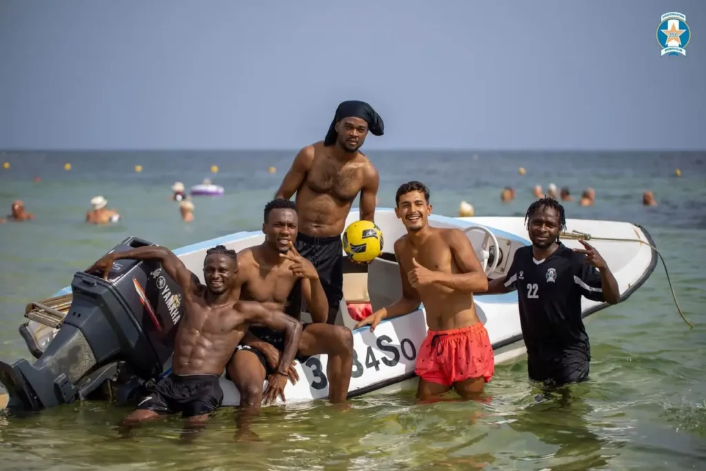 Shooting Stars Turn To Beach Recovery Session Amid Training Pitch Row In Tunisia 6 Shooting Stars Turn To Beach Recovery Session Amid Training Pitch Row In Tunisia